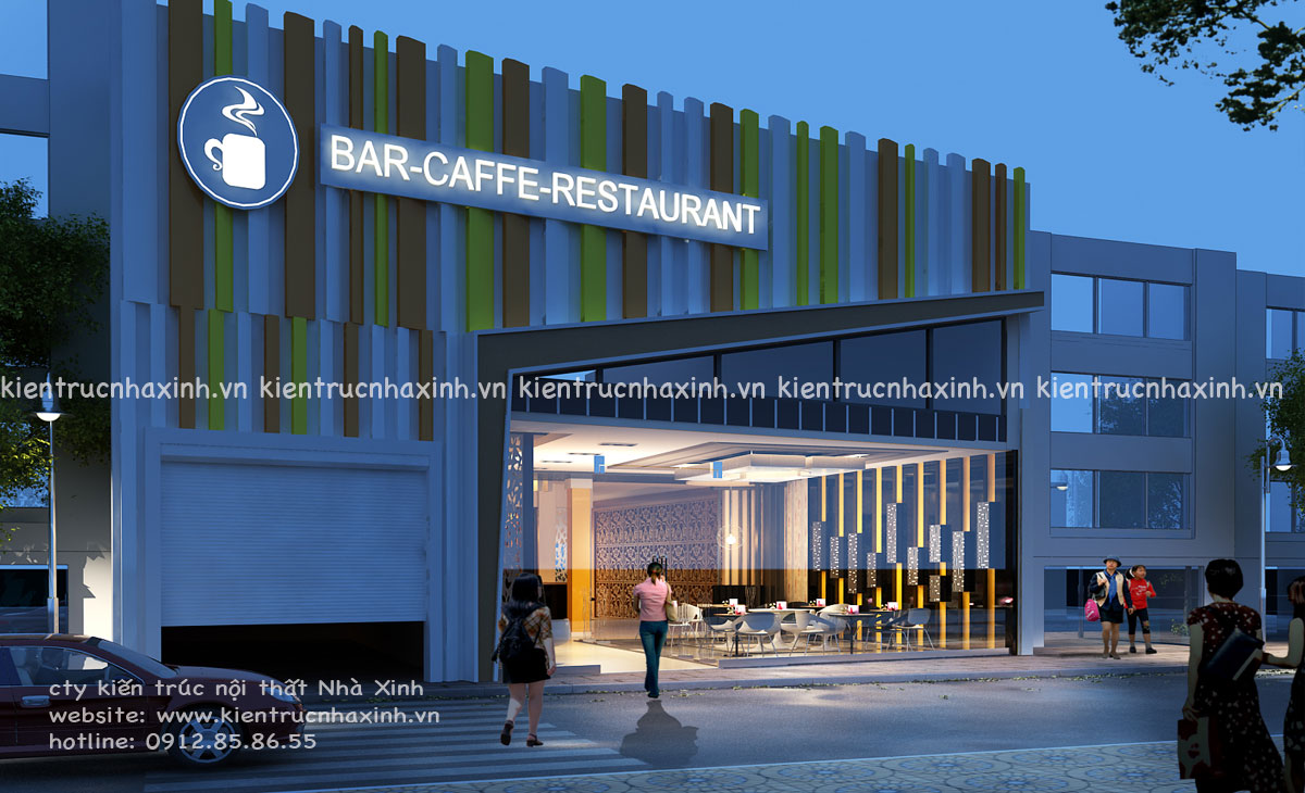 Mẫu thiết kế Bar cafe - Phố Lạc Trung, Hà Nội.