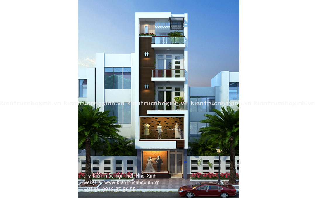 Mẫu thiết kế nhà phố 5m x20m gia đình A Vinh - Bắc Ninh